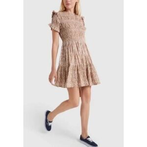 Mirth Crete Dress  in Desert Sand Coral Print Sz. M